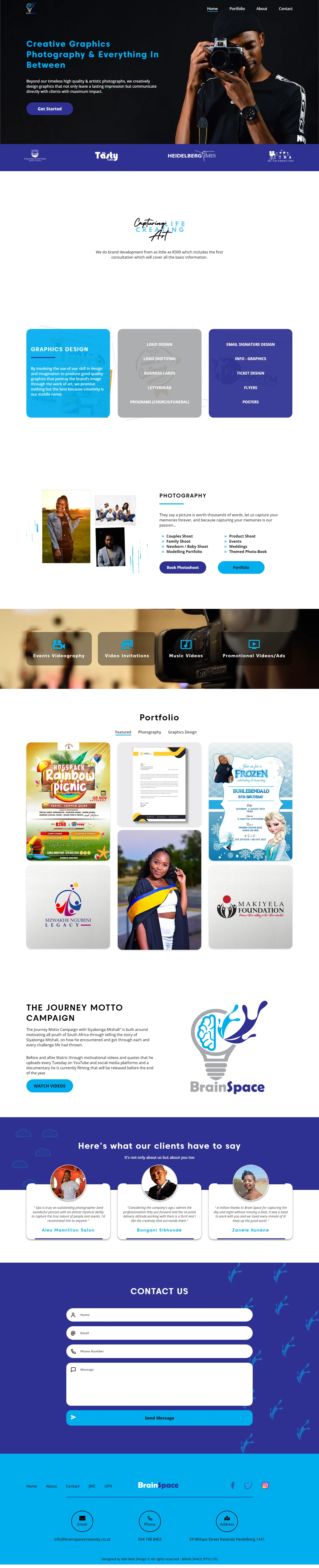 Brain Space Website Mockup